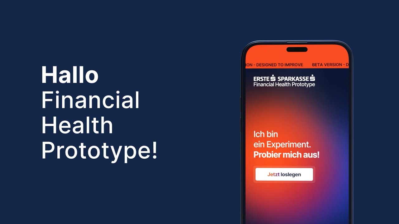 Still from Erste Bank's video about the financial health prototype